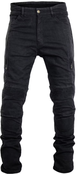 Biker motorbike jeans with aramid fabric in black MDM843