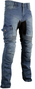 Motorbike Jeans Trousers With Protectors Cargo Trousers Light Blue MDM837