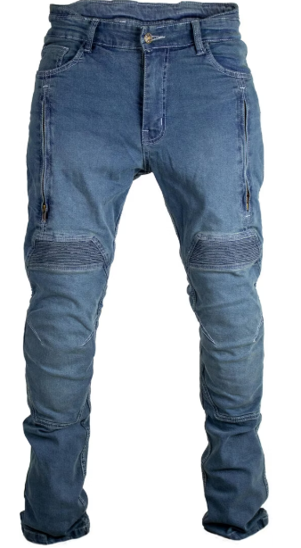 Men's motorbike jeans with aramid and ventilation zips MDM835