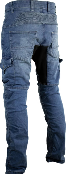 Motorbike Jeans Trousers With Protectors Cargo Trousers Light Blue MDM837