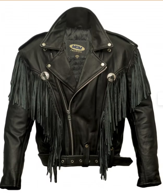 Motorbike chopper fringed jacket MDM778