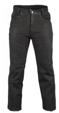 Leather trousers nubuck buffalo leather black MDM806