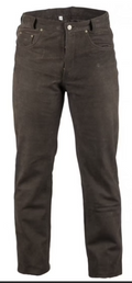 Men's leather trousers nubuck brown MDM804