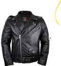 Rocker Billy Motorcycle Leather Jacket MDM107