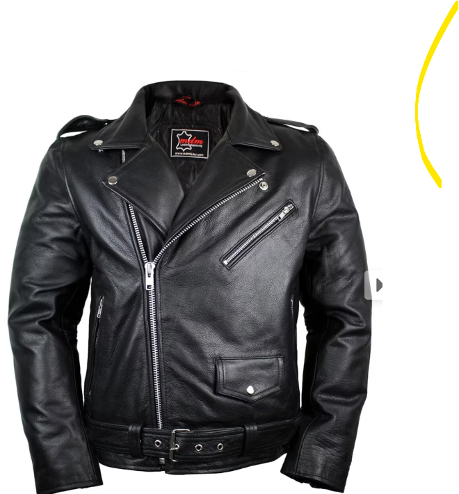 Rocker Billy Motorcycle Leather Jacket MDM107